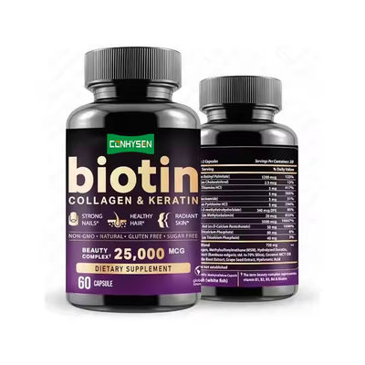 Vitaminkollagen Biotin Ergänzung Kapseln unterstützen Haar Nägel und Hautwachstum