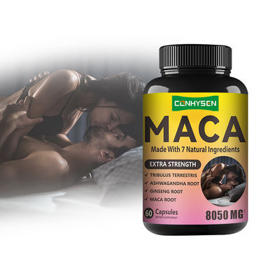 Maca-Wurzel-Pulver-Kapseln mit Ashwagandha gegen Stress