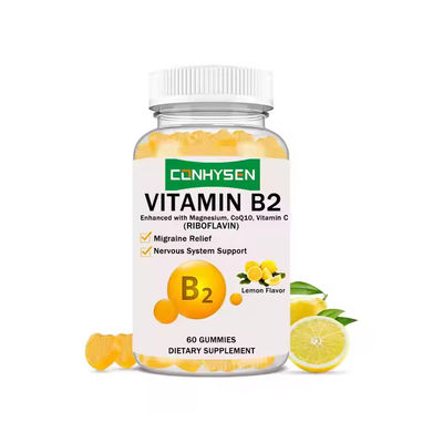 Gesundes Vitamin B2 Gummies 60 Gummies CoQ10 Nervensystem Unterstützung OEM ODM