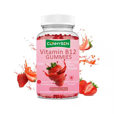 Private Label Vitamin B12 Kaugummi mit Eisen Ergänzung Unterstützung Immunsystem
