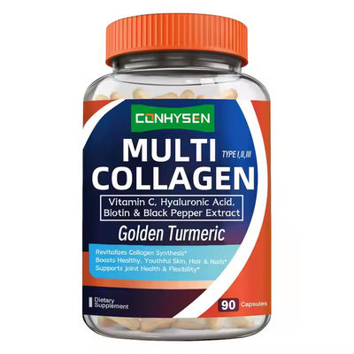 OEM-Multi-Kollagen-Ergänzungsmittel Kapseln mit Biotin-Vitaminen fördern die Elastizität der Haut
