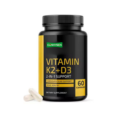 Unterstützung Herz-Kreislauf-Kalzium-Präparate Vitamin K2 D3 Kapseln OEM ODM