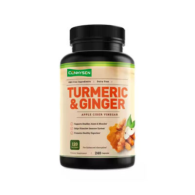 Kurkuma und Ingwer Supplement Kapseln unterstützen die Verdauungsgesundheit 95% Curcuminoide Extrakt