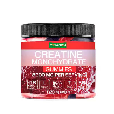 OEM-Logo Kreatin Monohydrat Gummies erhöht die Muskelmasse Ausdauer Ergänzungen
