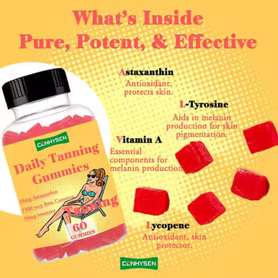 Bräunungsgummies Astaxanthin Antioxidans für einen verbesserten UV-Schutz der Haut
