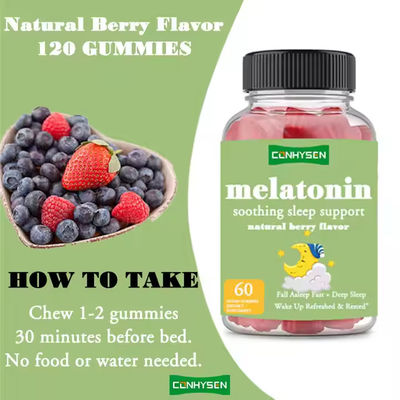 OEM-Logo Melatonin Gummies für beruhigende Schlafunterstützung Linderung von Stress
