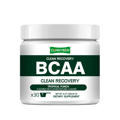 Private Labels Clean Recovery BCAA Pulver mit 9 essentiellen Aminosäuren, reduziert Muskelkater und Stress
