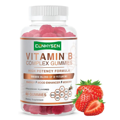 Private Label Vitaminpräparate Vegan Zuckerfreies Vitamin B Komplex Gummies