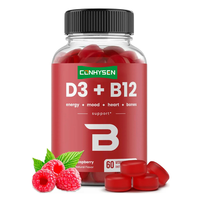 Nahrungsergänzungsmittel Vitamin B12 Gummibärchen Candy zur Unterstützung des Herzens Vitamin D3 Gummibärchen