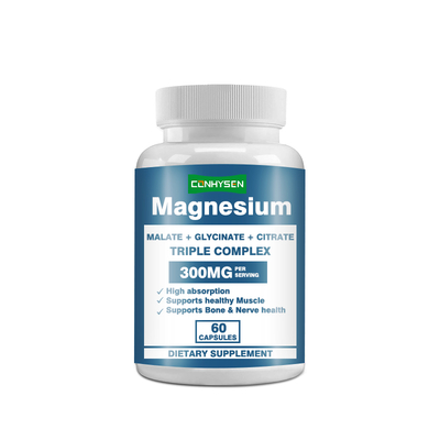 300MG Magnesium-Kapseln unterstützen Knochen- und Nervengesundheit