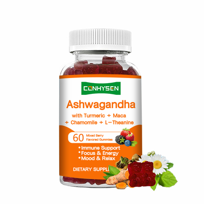 Großhandelspreis Ashwagandha Gummibärchen unterstützen Fokus Gedächtnis