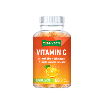 Vitamin C Pektin Gummibärchen mit Zink OEM/ODM Custom zur Verbesserung des Energieniveaus
