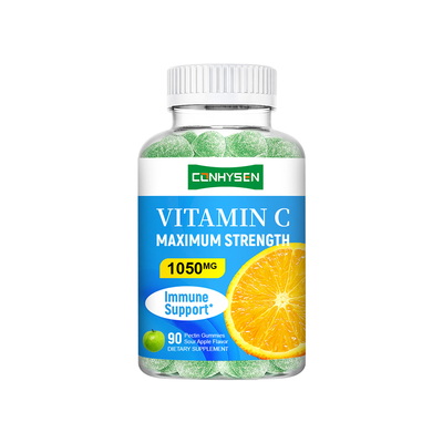 Großhandelspreis 1050mg Vitamin C Gummibärchen fördern gesunde Haare, Haut und Nägel ODM