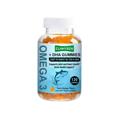 Fabrikversorgung für Omega-3-Gummibärchen mit Orangengeschmack zur Förderung der Gehirn- und Augengesundheit