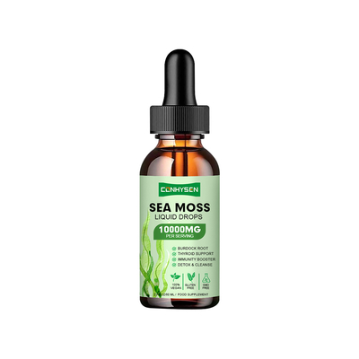 100% Vegan Sea Moss Flüssigkeit Tropfen Reinigung und Entgiftung Ergänzung Hersteller