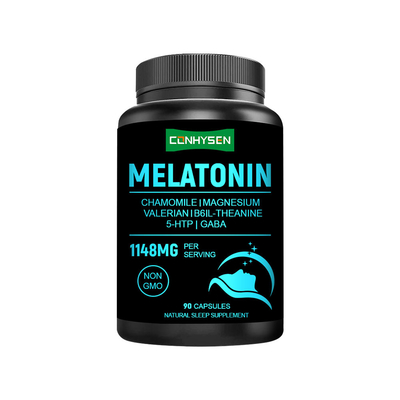 Maßgeschneiderte Melatonin-Kapseln 1148mg Fabrikdirekt zur Verbesserung der Schlafqualität vor dem Schlafengehen