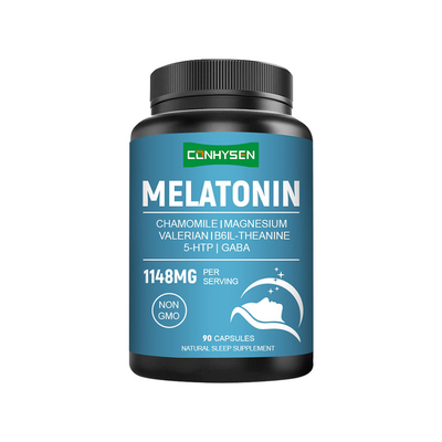 Naturaler Melatonin-Kapsel-Lieferant unterstützt die Gehirnfunktion, kundenspezifisch gebrandet