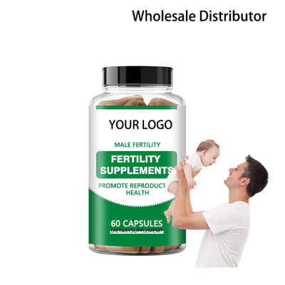 Private Label Male Fertility Capsules for Reproductive Health 60-count Herbal Supplement